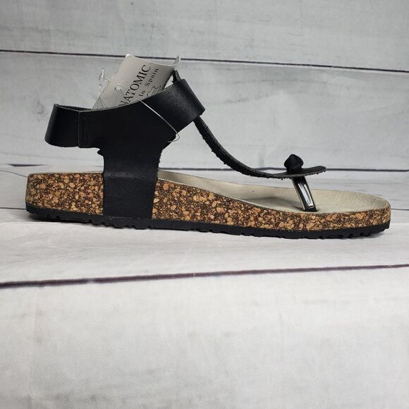 Anatomic size 36 black cork heel sandal NWT - Picture 5 of 7
